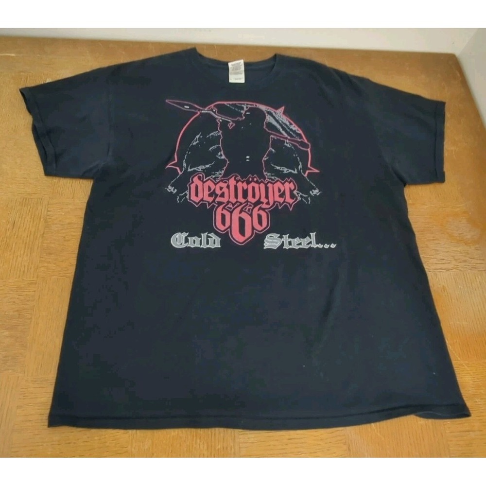 Destroyer 666 "Cold Steel" Men's Sz XL T Shirt -‎ Black Thrash Metal